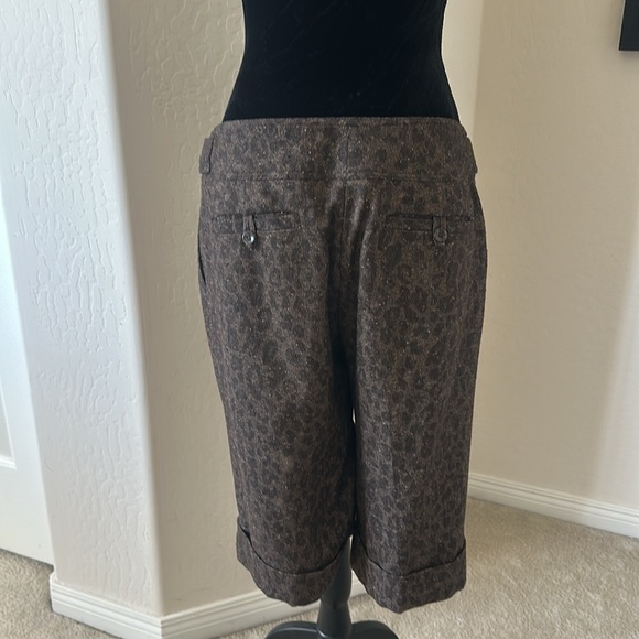 Vintage The Limited Cassidy Fit Tweet Animal Print Bermuda Shorts Size 10 - Picture 5 of 14